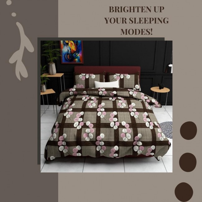 Market Fairy Floral Glace Cotton Fitted Bedsheet, Queen Size (90 x 100 inch) with 2 Big Pillow Covers Market Fairy Floral Glace Cotton Fitted Bedsheet, Queen Size (90 x 100 inch) with 2 Big Pillow Covers